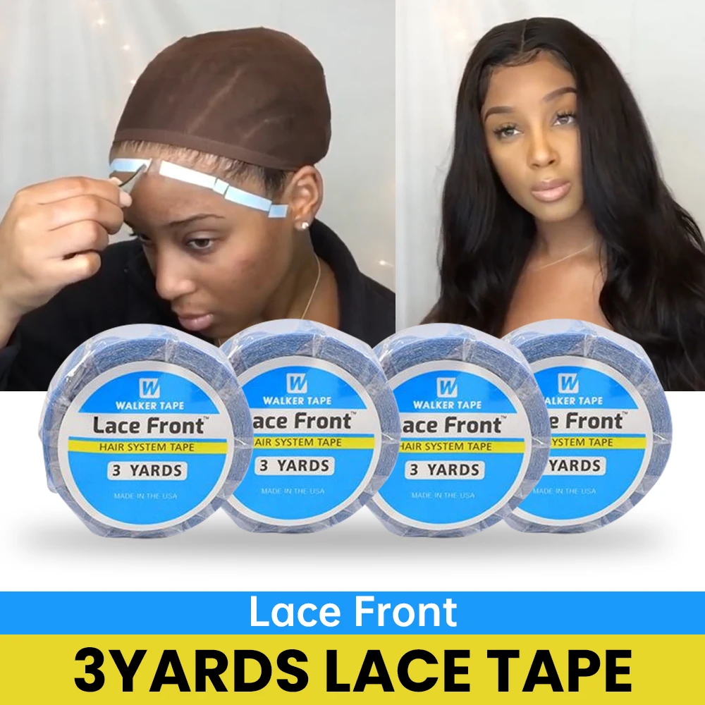 3yards Walker Tape Double Side Sweatproof Wig Lace Tape 5 Widths Invisible Lace Adhesive Long Lasting For Wigs Hair Systems