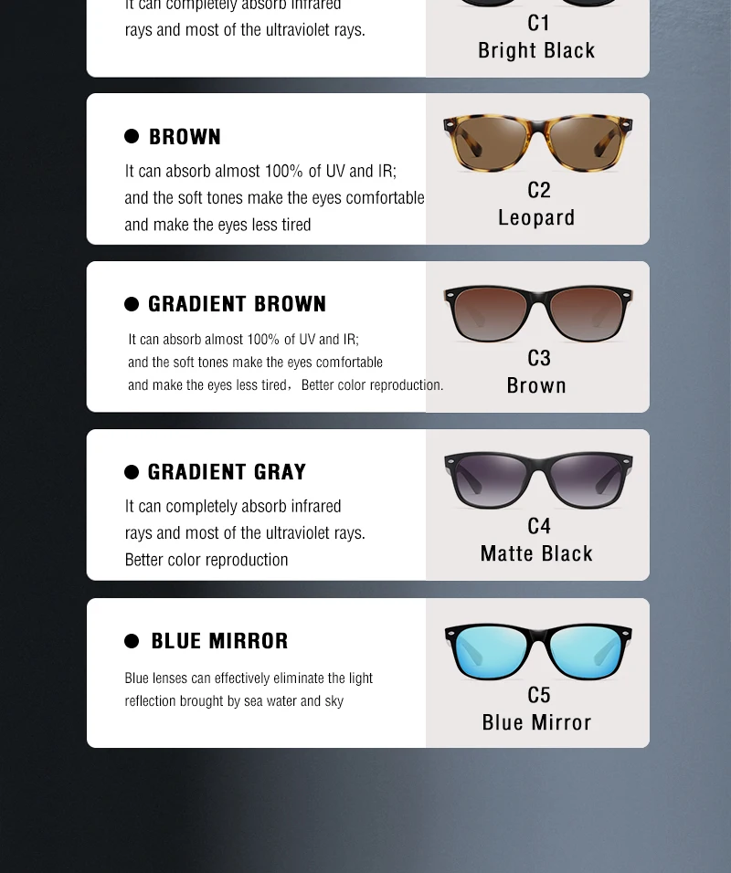 CRIXALIS Polarisierte Sonnenbrille für Herren, Retro-Spiegelbrille, für Herren, zum Fahren, Vintage, Reisen, Angeln, klassische Sonnenbrille für Damen, 400 – Detail 5
