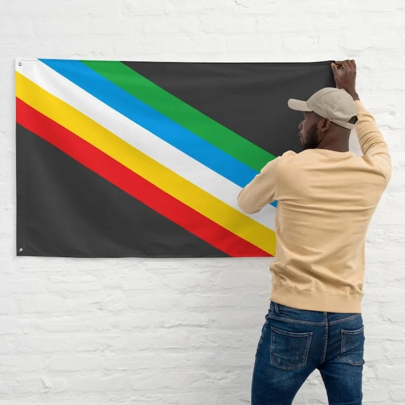 1pc Pride Flag for People with Disabilities, Measuring 90X150 Cm (3X5 Feet) - Durable Fabric, Featuring LGBTQA+ Rainbow Colors