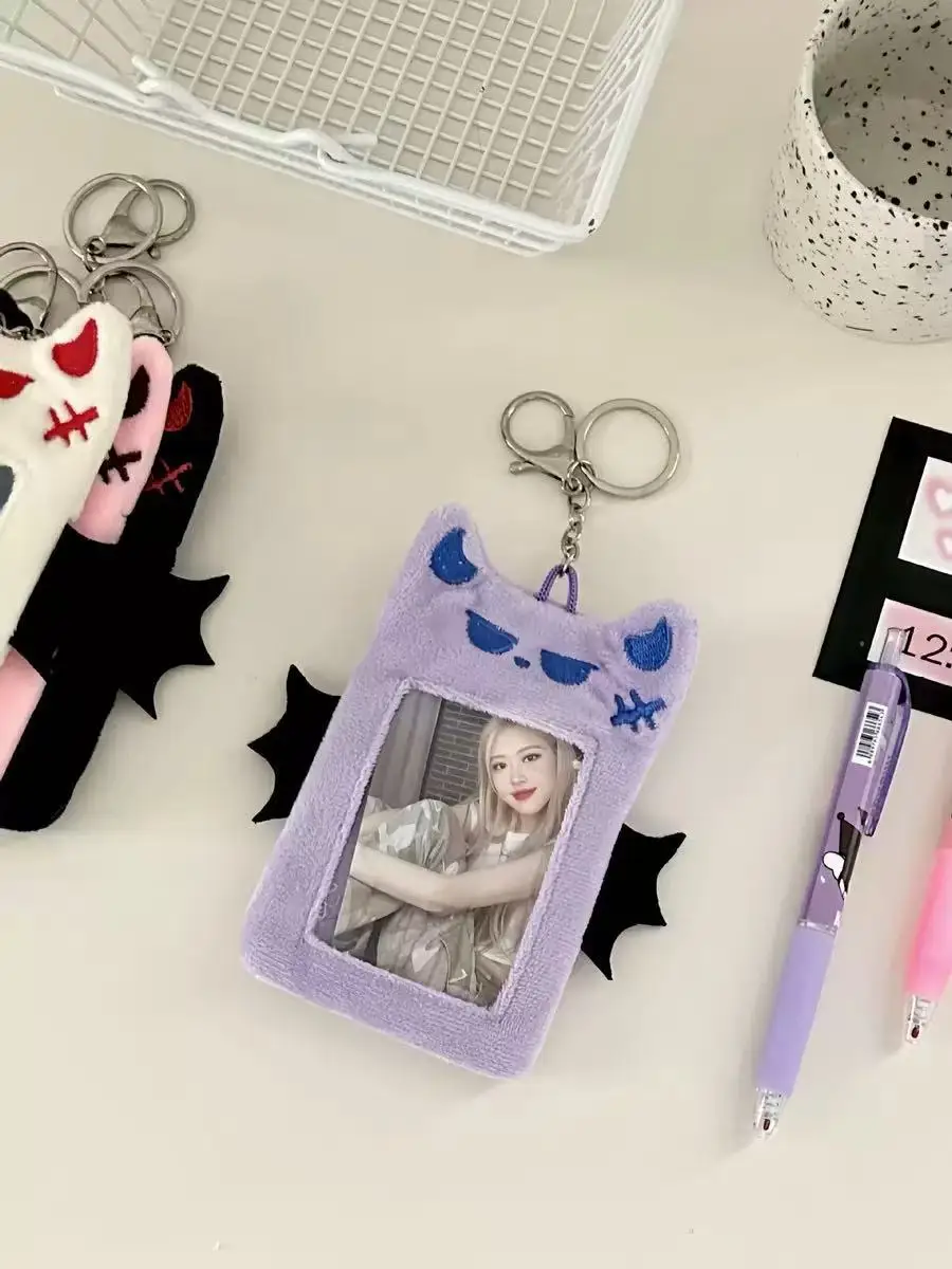 Cute Devil Plush Card Holder kpop idol Photocard Holder ID Card