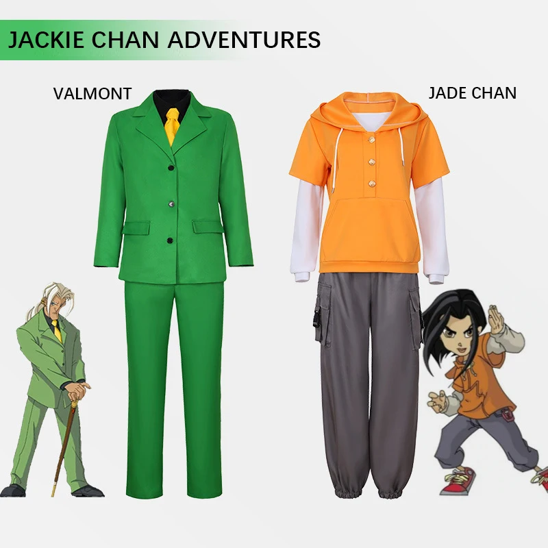 Classic anime Jackie Chan Adventure Black Hand Help Walloon righteous girl Cheng Xiaoyu cosplay Halloween set