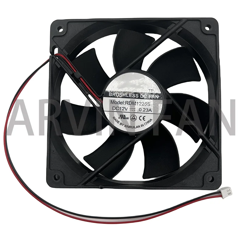 

RDM1225S 12cm 120mm Fan 120x120x25mm 12025 DC12V 0.23A 2 Wires 2pin Inverted Exhaust Type Cooling Fan For Chassis Power Supply