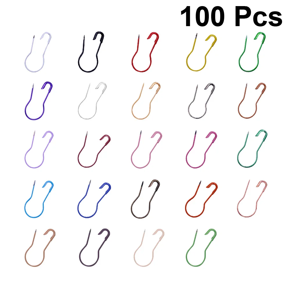 100pcs Calabash Gourd Safety Assorted Color Metal Craft Sewing Dressmaking Laundry Mixed Color Premium Iron Durability