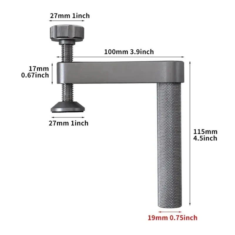 2 sztuki zacisk ławki dla psa z podkładką antypoślizgową 19Mm zacisk aluminiowy zacisk regulowany stół do narzędzie do drewna