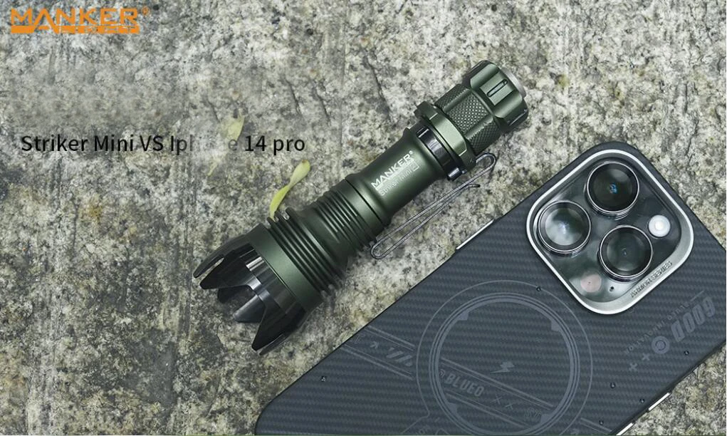 Mankerlight Striker Mini 635 Lumen 430 Meter AA 14500 Battery Pocket EDC Flashlight & Tactical Small Torch