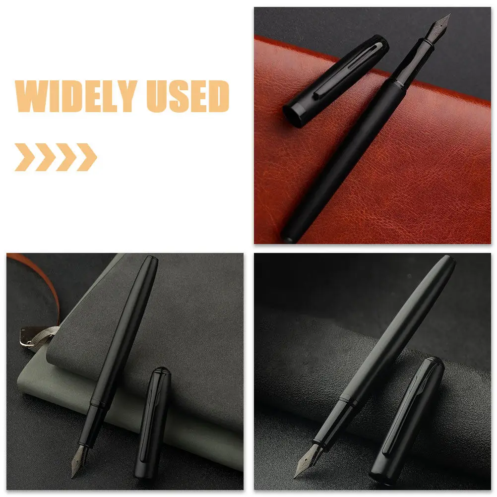 Professional Fountain Pen Smooth Ink Flow Reusable Calligraphy Writing Pen for School Exams Office Study