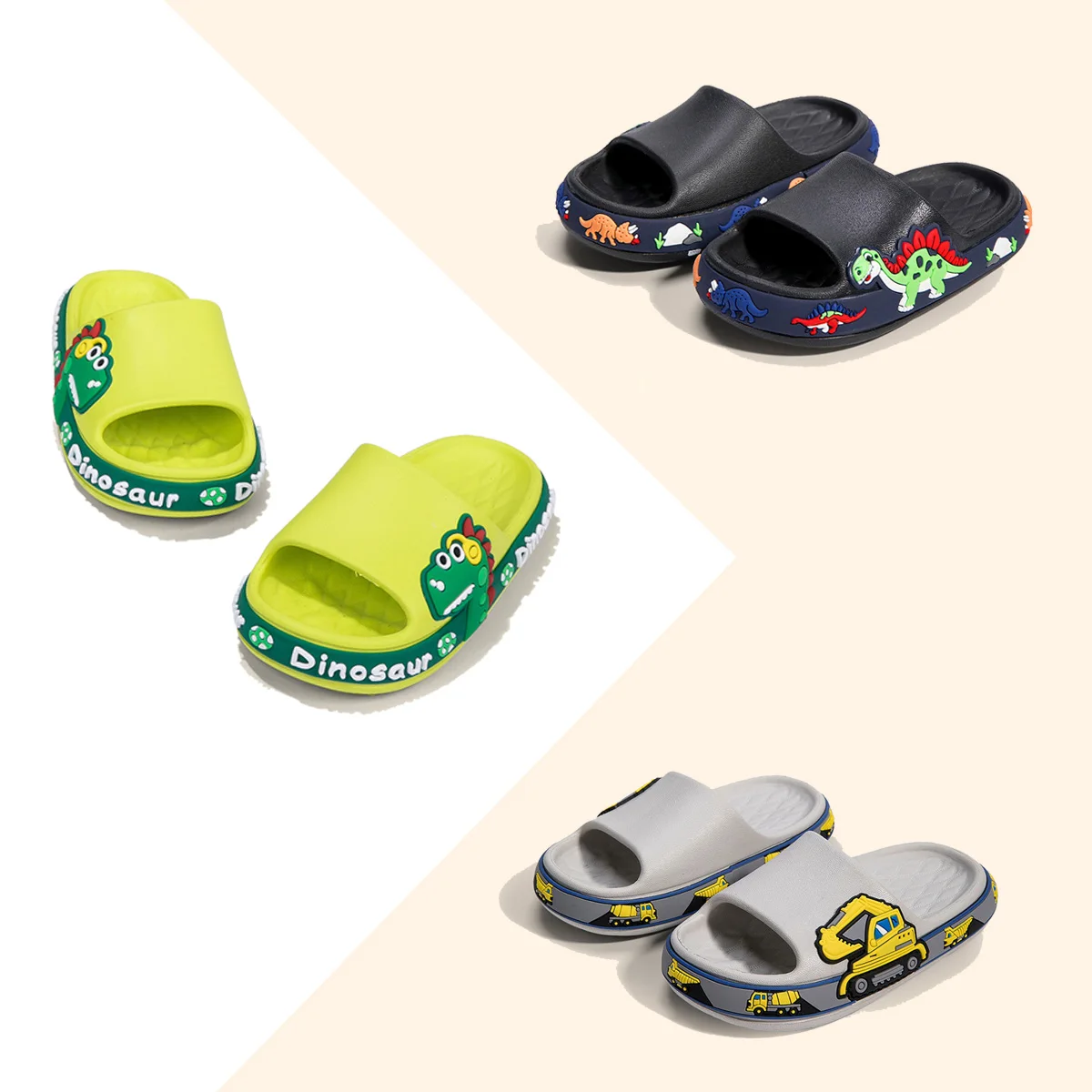 

Модные летние тапочки из ЭВА для мальчиков и девочек, легкие Нескользящие Детские Тапочки из пены двойного назначения для дома и воды