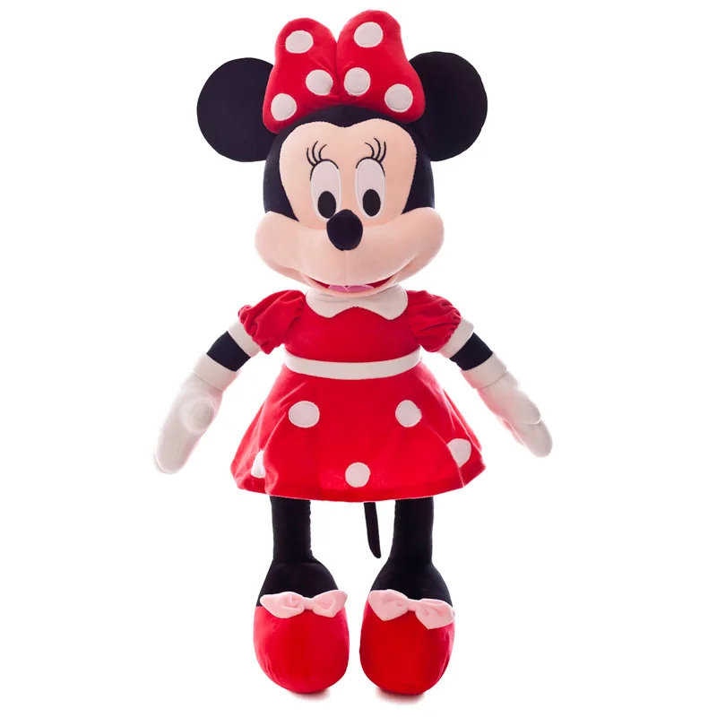 Disney Cartoon Plush Doll 30-75cm Cute Mickey Classic Retro Pink Minnie Doll Cute Stuffed Animals And Children\'s Gift Wholesale