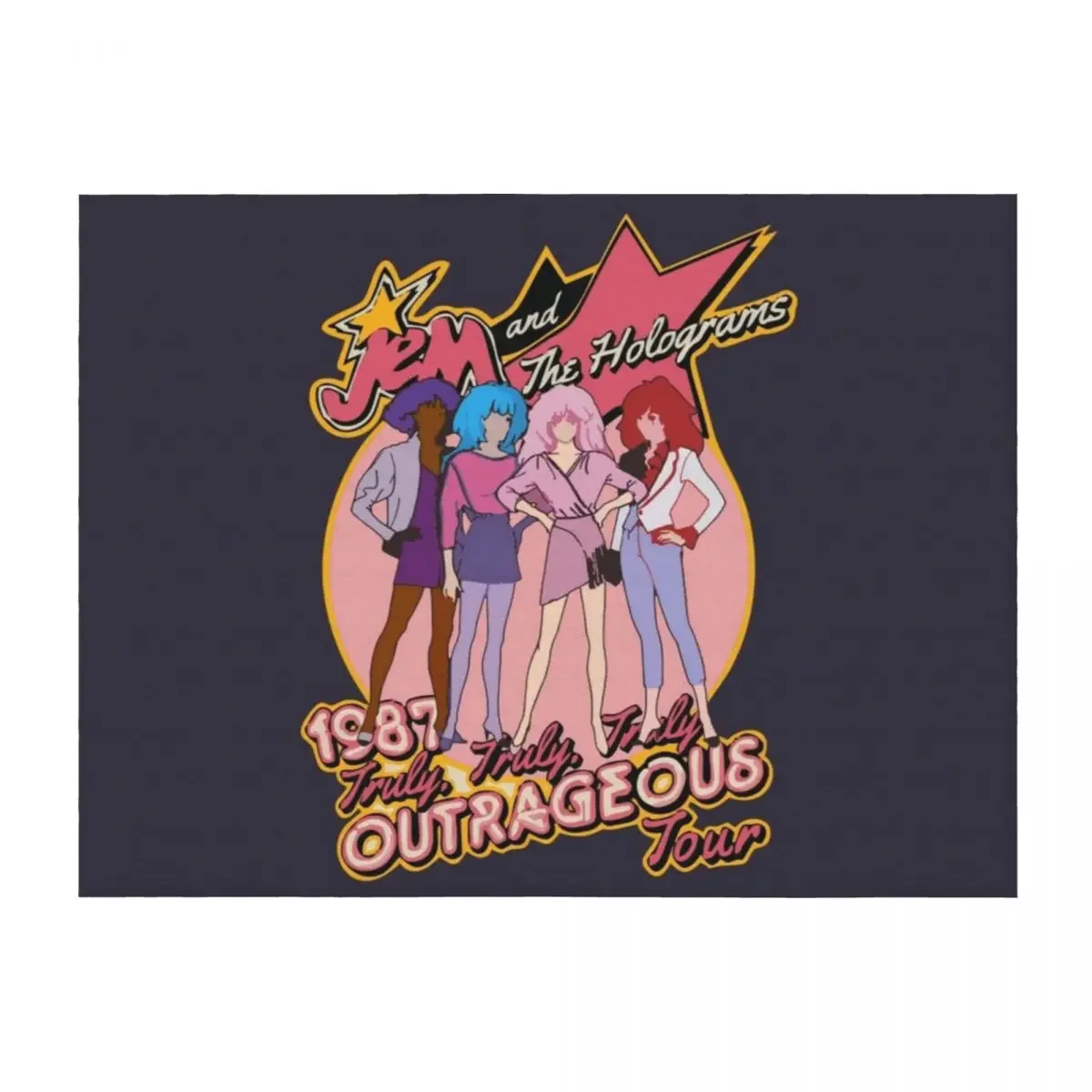 

Reveal The Secret Jem And The Holograms Gifts For Music Fan Throw Blanket Large for winter Picnic christmas decoration Blankets