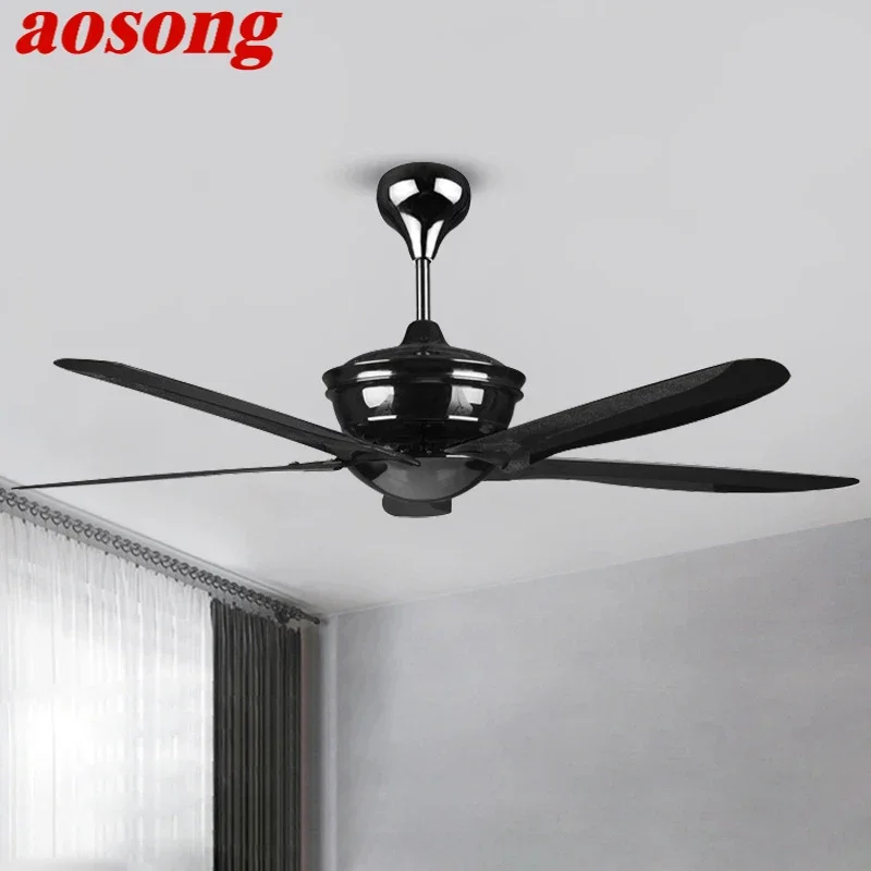 AOSONG Nordic Without lights Ceiling Fan Modern Minima lism Living Room Bedroom Study Cafe Hotel