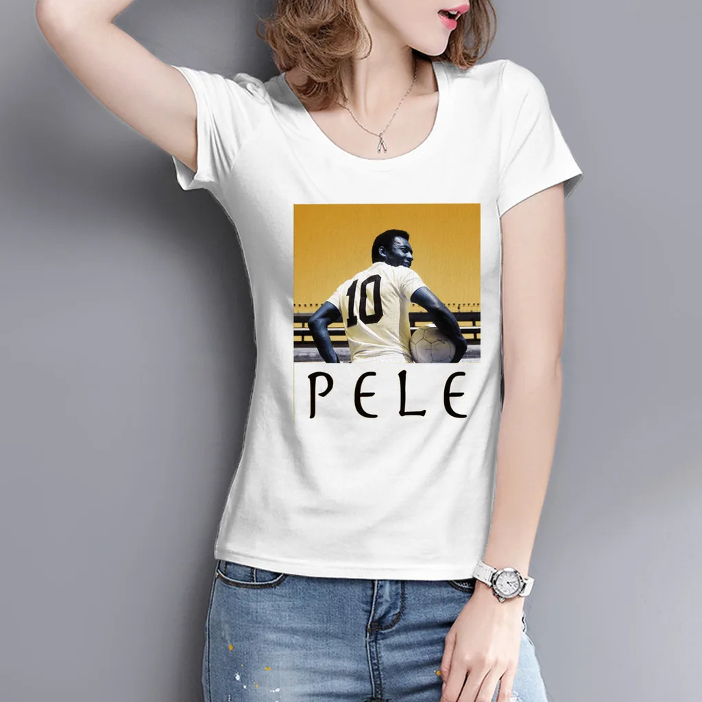 Brazil 17 Nascimento and pelés peles Motion Championship Women's T-shirt Soccer Team leisure Cute Top tee Top quality USA Size