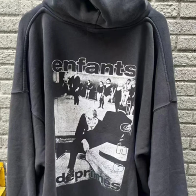 Europe American Fashion Brand ERD Hoodie Classic Print Hoody Sweatshirt Washed Daily Casual Enfants Riches Deprimes Pullover