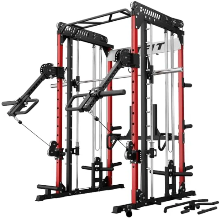

Тренажер M1 Pro Smith Machine с регулируемой рукояткой LAM1, многофункциональная силовая рама (Power Cage) с тросом для вертикальной тяги (LAT Pulldown) и кроссовером