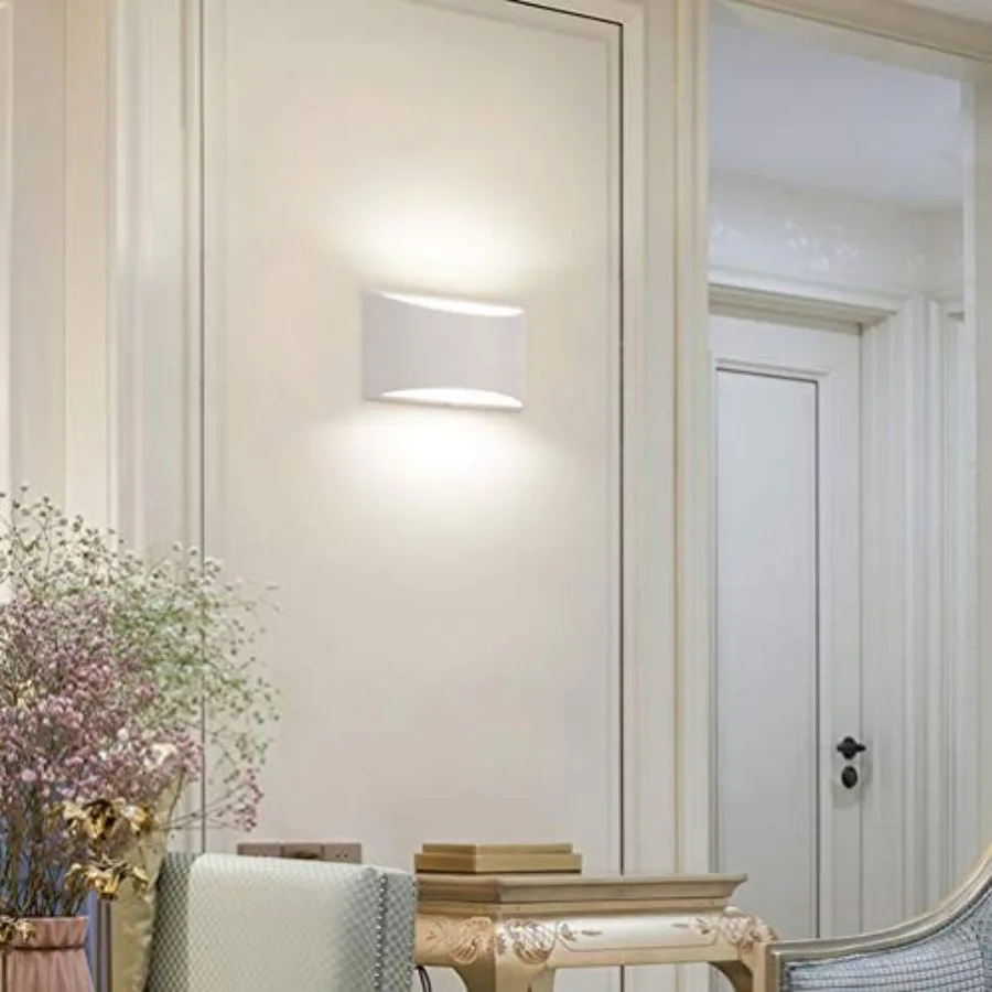 Indoor Aluminum Modern LED Wall Sconce Hardwired Interior Wall Lights Set of 2 Up and Down Wall Mount Light for Living Room Bed