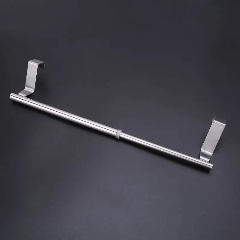 Stainless Steel Towel Bar Expandable Over Door Cabinet Cupboard Shelf Rack