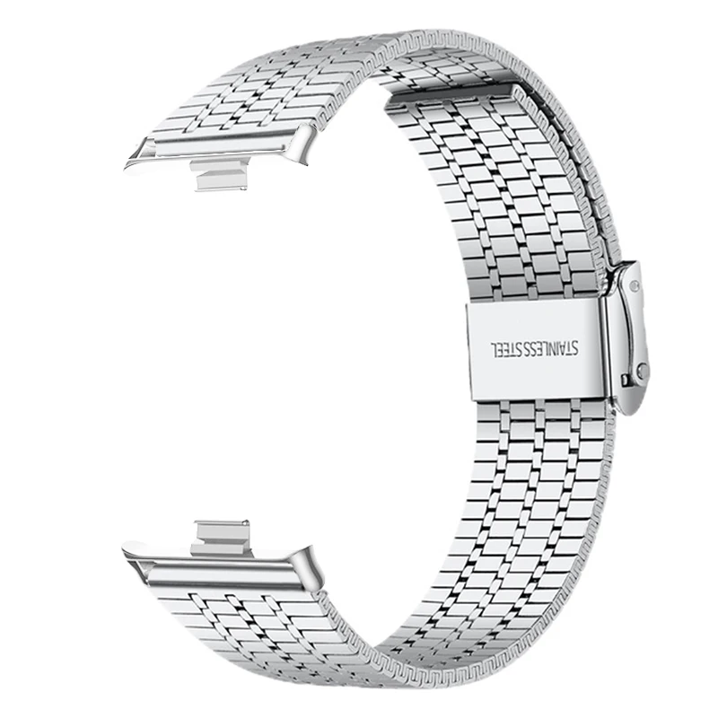 سوار لساعة Xiaomi Mi Band 9 Pro من الفولاذ المقاوم للصدأ لساعة Redmi 4 حزام معدني Correas reloj لـ mi band 8 pro Correa