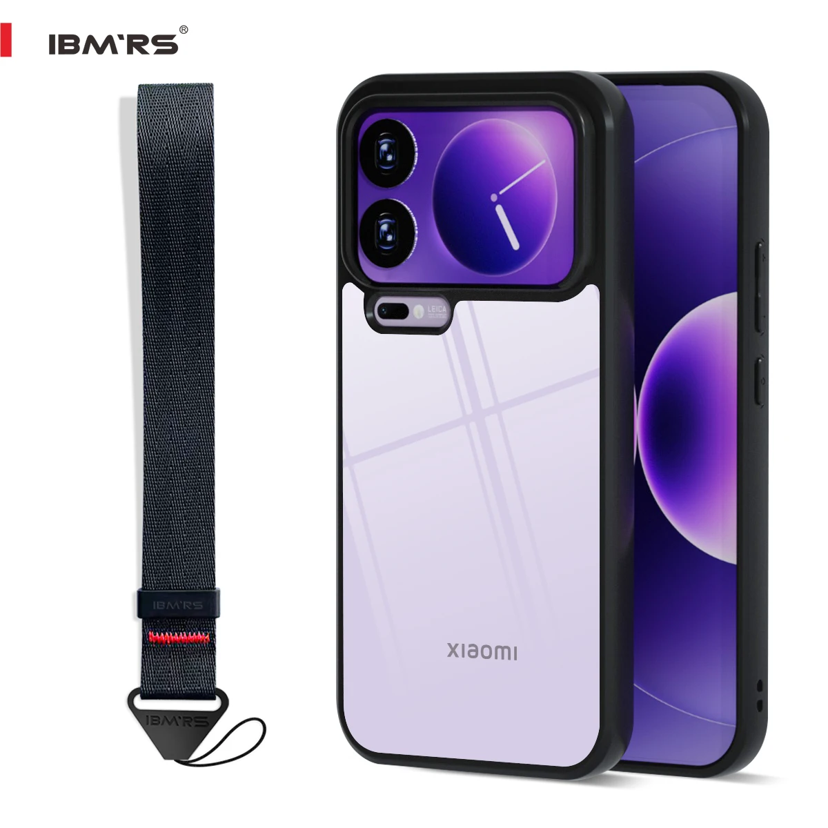 

for Xiaomi 17/17 Pro/17 Pro Max Case,Rugged Protective Cover with Anti-Lost Lanyard, Clear Back to Show Glyph Interface