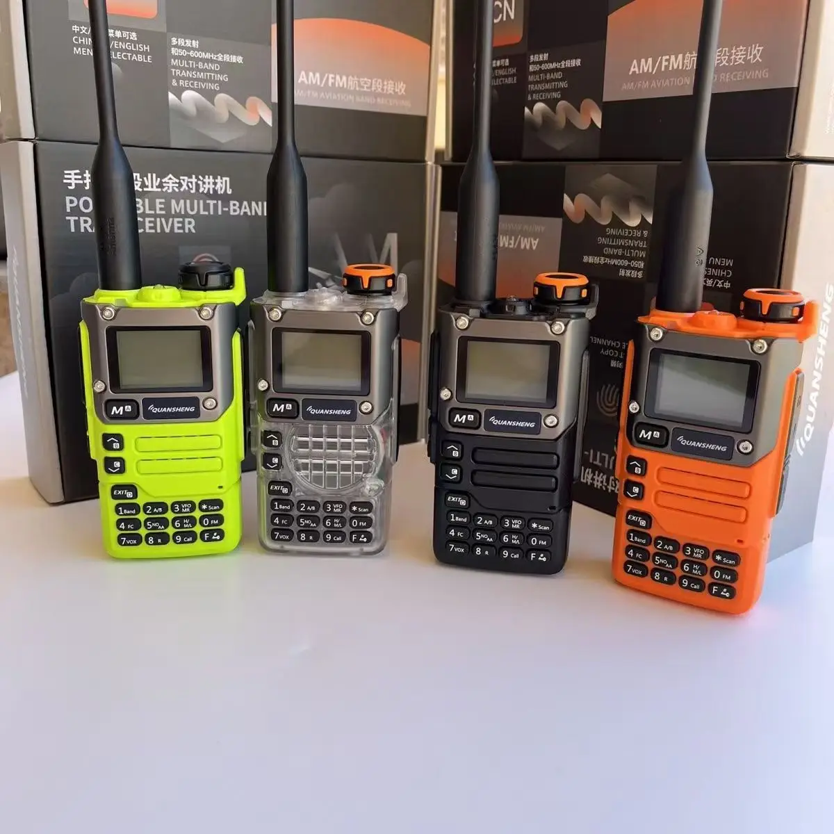 All Win Two-Way Walkie Talkie UV-K6 Full Band 5W NOAA Orange AM UV-K58 Type-C UHF VHF 50-600MHz Wireless Frequency