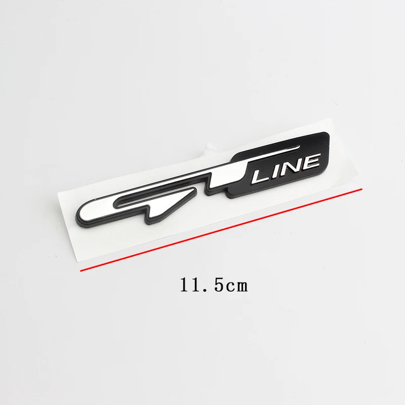 3d ABS Chrome Black Logo GT Line Emblem Car Trunk Badge Adhesive Decal GT Line Sticker Accessories image 2