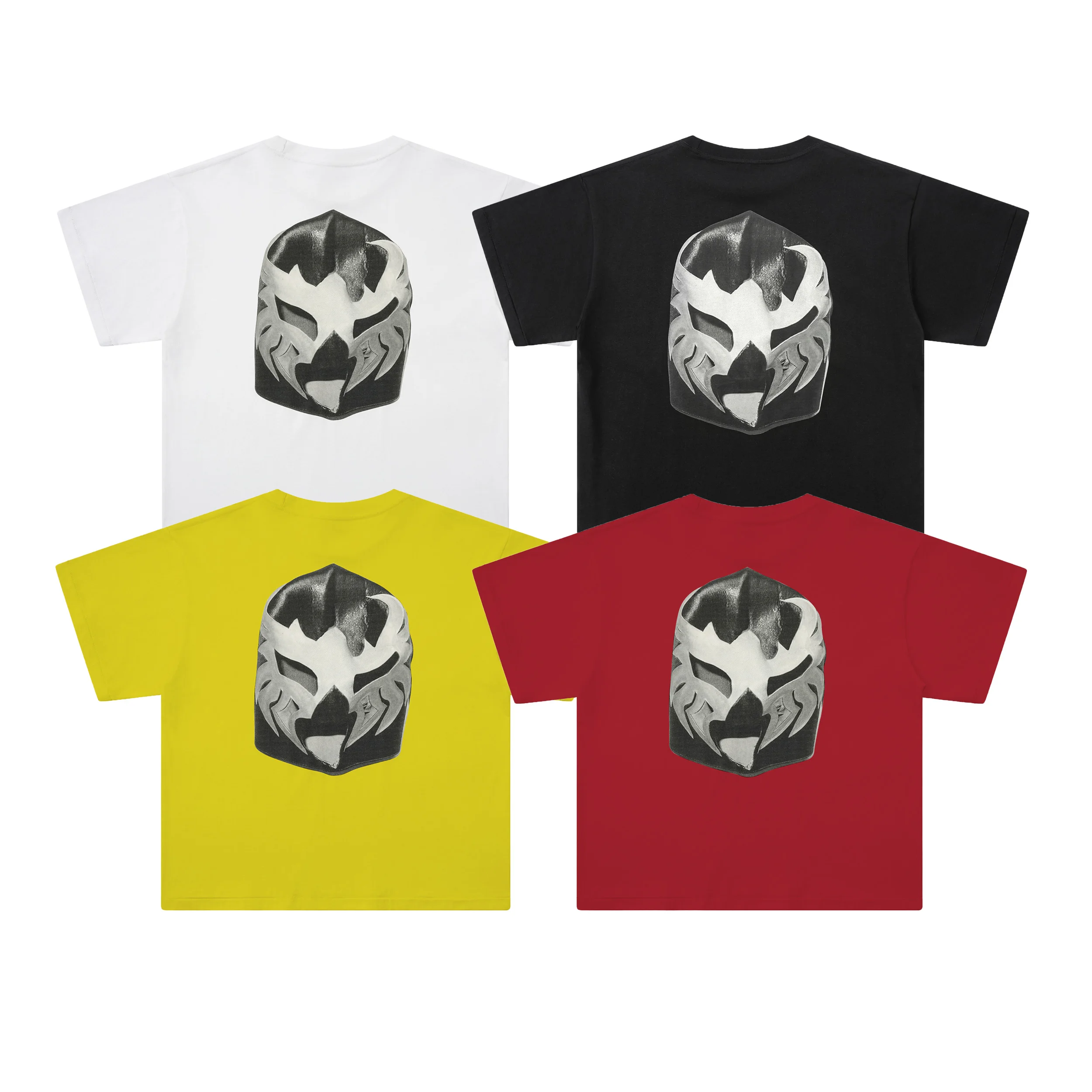 BULLY Kanye West Vultures Mask Pentagram T-Shirt Men Women Short Sleeve Tee Loose T Shirt