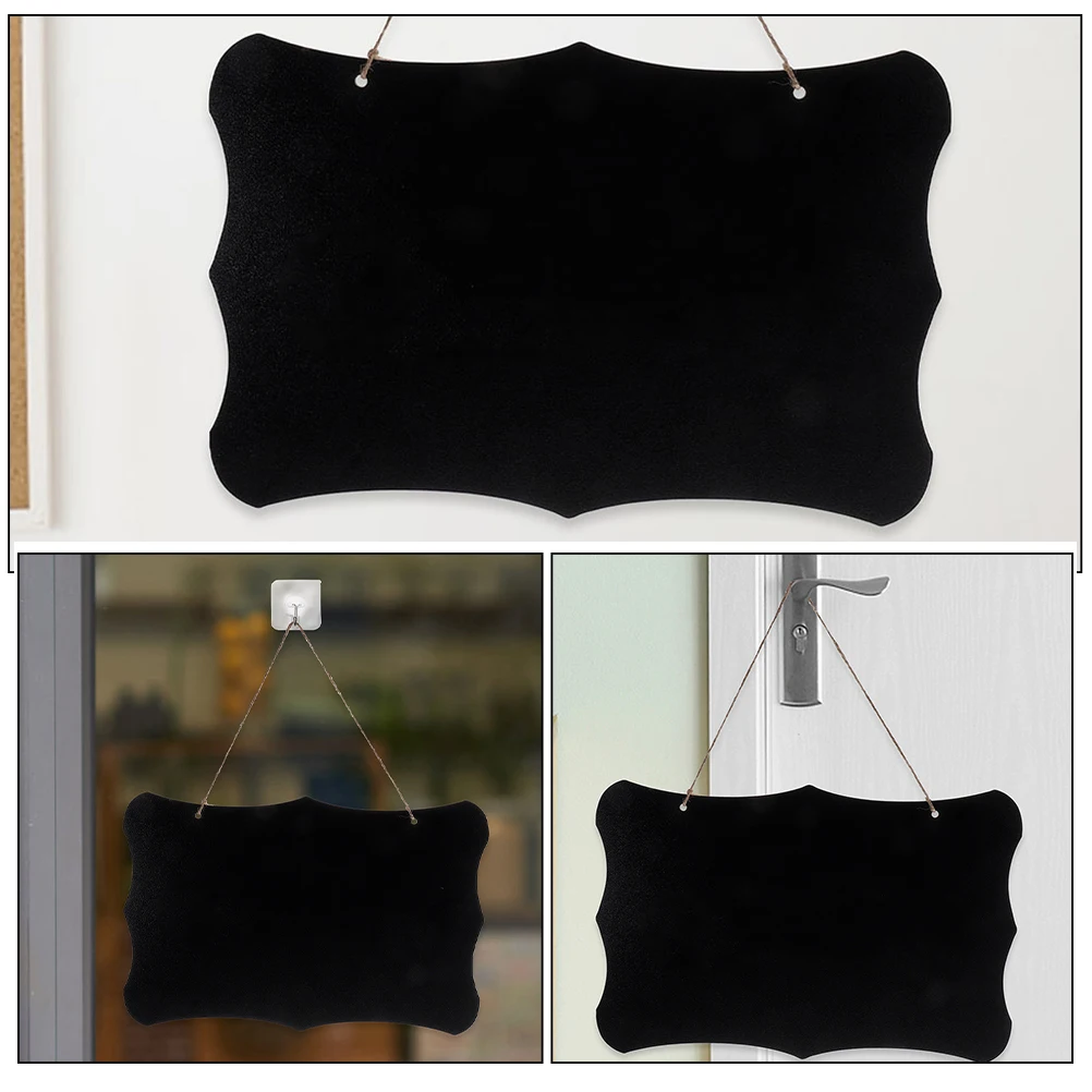 3 قطعة علامات السبورة المعلقة مزدوجة الوجهين سبورة خشبية قابلة للمسح للمنزل مكتب حفل زفاف بوفيه القائمة علامة جدار ملاحظة