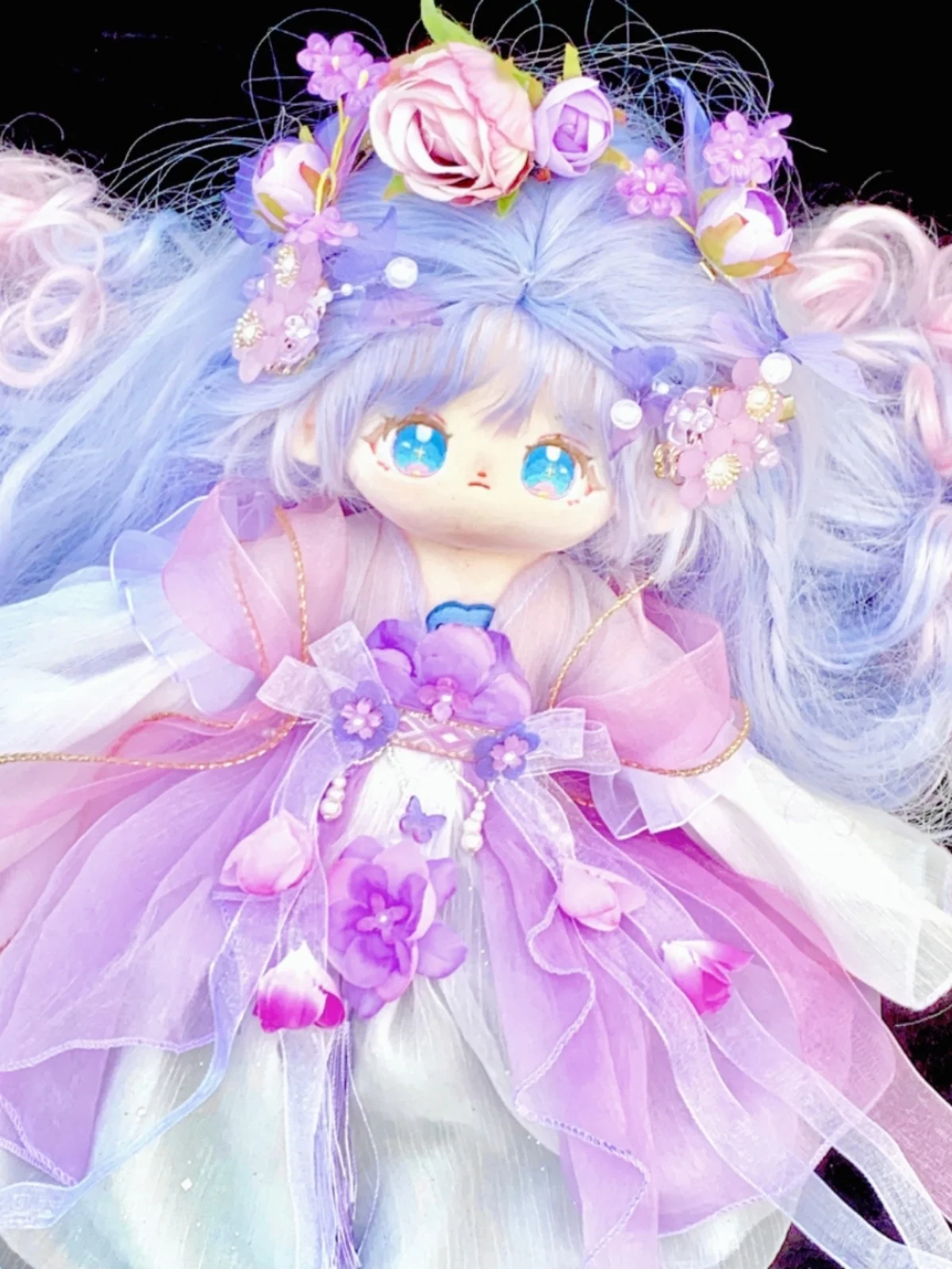 20cm 30cm Doll Clothe Princess Fairy Hairpin Hanfu Lolita Sweet Dress Skirt Stuffed Plushies Plush Doll Accessories Anime Toy Ki