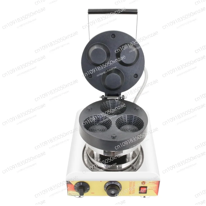 Commercial Three Hole Ice Cream Waffle Crispy Bowl Machine Summer Strawberry Ice Cream Muffin Crispy Cone Bowl Equipment