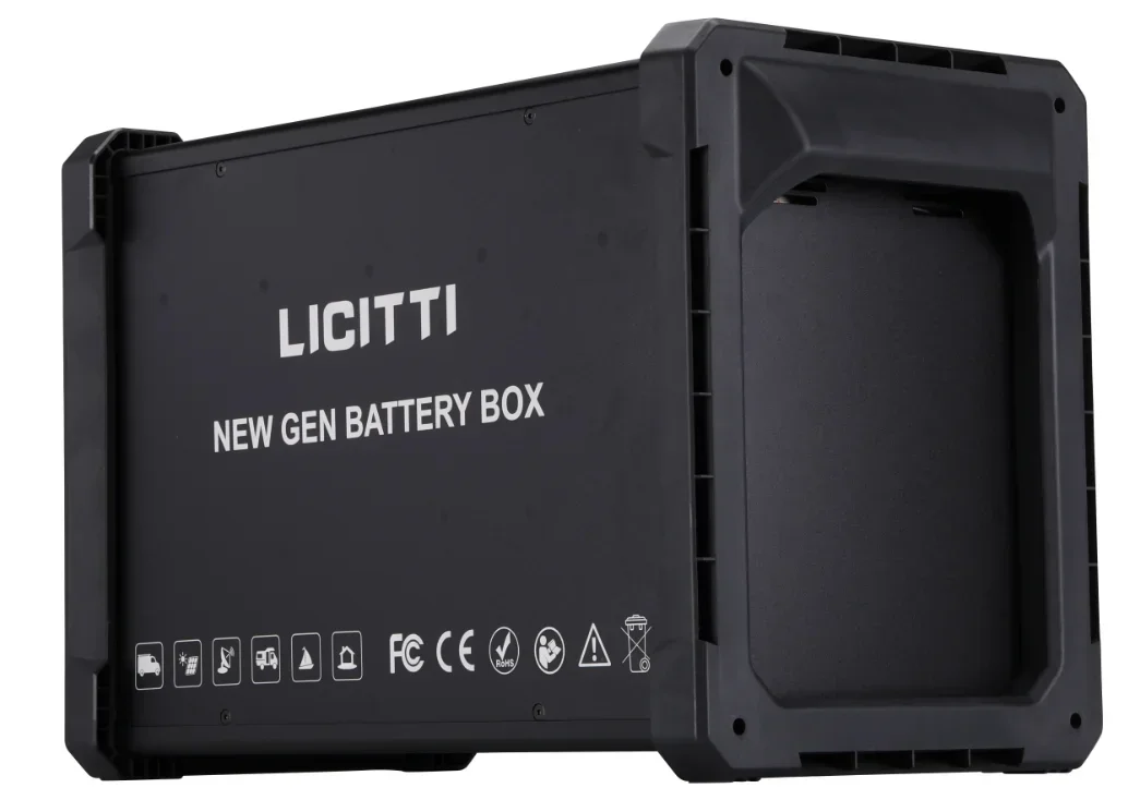 LICITTI 200Ah 12V متعددة الوظائف فارغة ليثيوم AGM جل الرصاص الحمضية لتقوم بها بنفسك صندوق بطارية مع العاكس لأنظمة الطاقة الشمسية خارج الشبكة