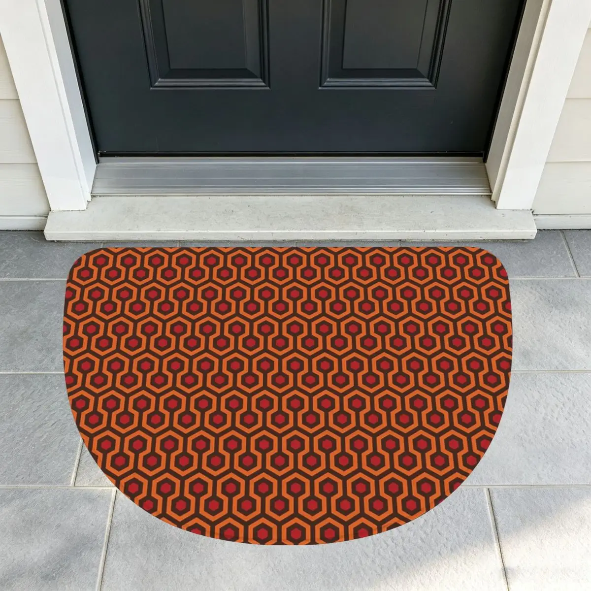 The Overlook Hotel Carpet Soft Flannel Half Round Doormat Non Slip Bathroom Mat Absorbent Floor Carpet for Living Room