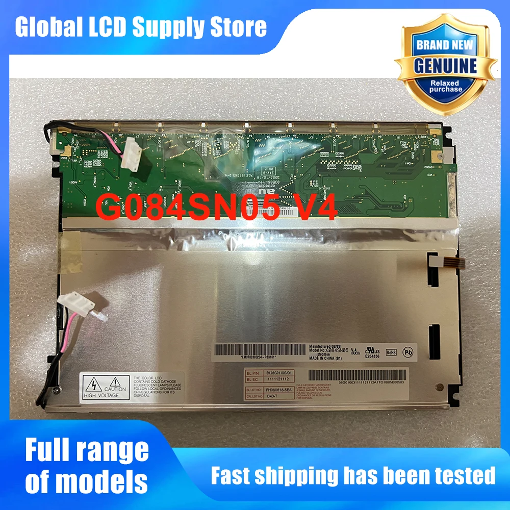 G084SN05 V4 8.4 Inch Industrial LCD Display Screen Panel Original for 20 Pins Connector Brand New 100% Tested