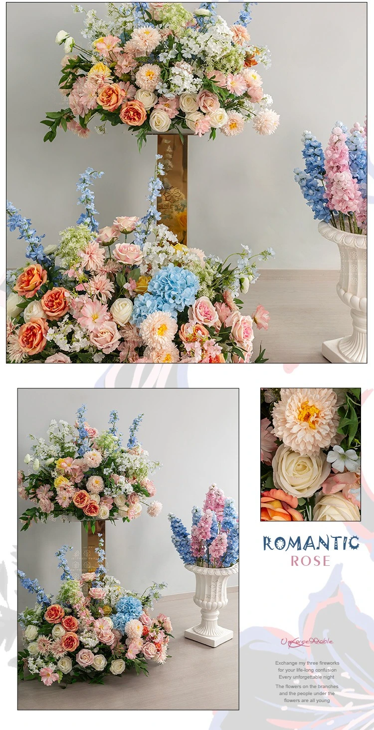 Künstliche Blumenreihe für Hochzeitsgang, Blumenarrangement, Kunstblumenball, Hintergrunddekoration, Bühnen- und Veranstaltungsdekoration für Verlobungsfeiern – Detail 7