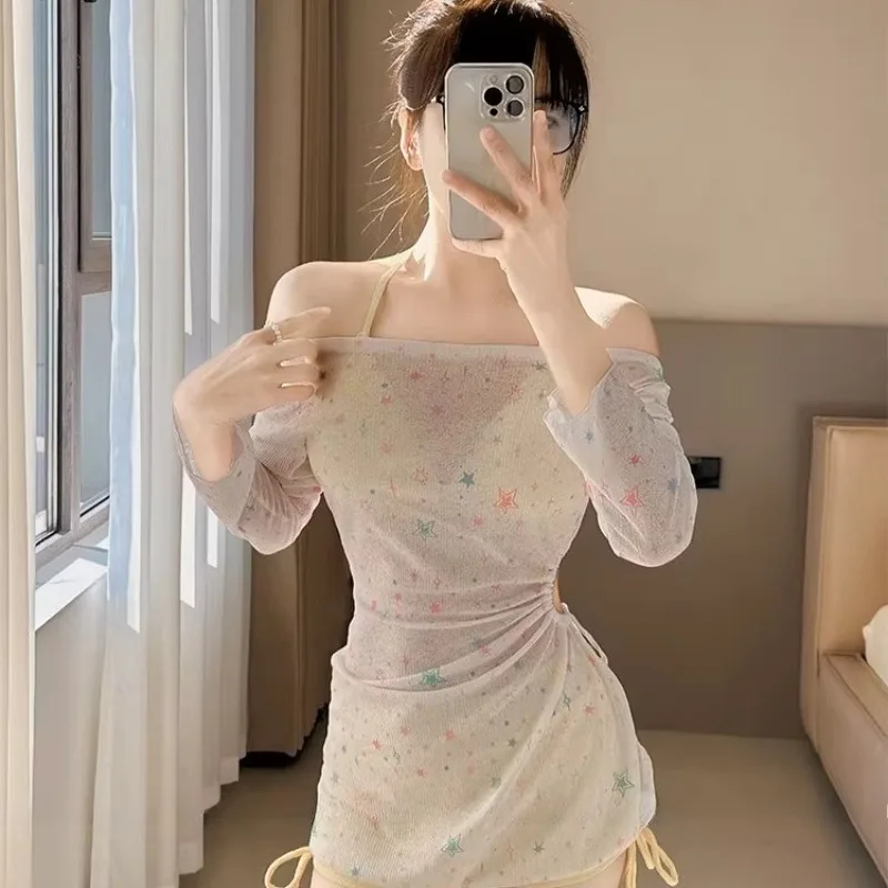 

Swimsuit Women's Three Piece Split Water Color Scheme Sunscreen Small Fresh Pure Desire Wind Beach Vacation Swimsuit High-end