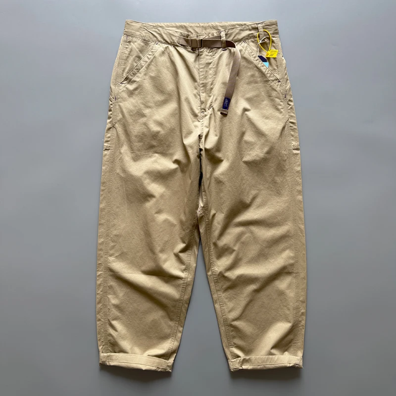 

Early Autumn Thin Purple Label Wide Leg Pants Men Loose Cylindrical Casual Faionable Straight Tube Pants Spring Summer
