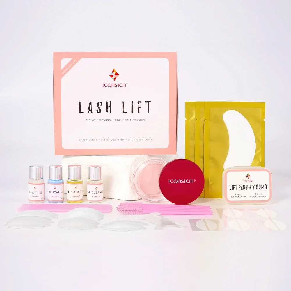 ICONSIGN Glue Balm Lash Lift Kit Eyelash Perming Kit Enhancer Curling Eye Lash Lifting for 30 To 45 Days Makeup Tools Kit Sets