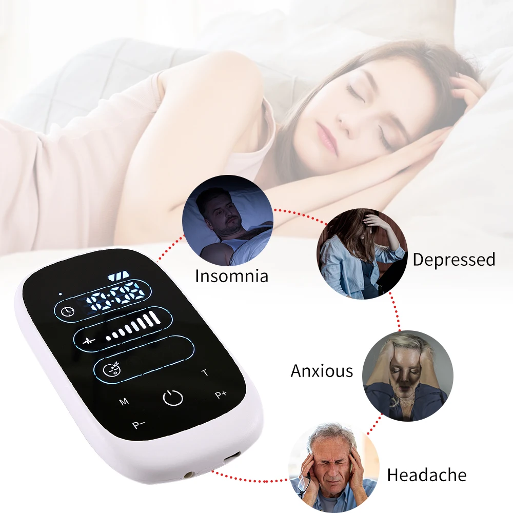 Sleep Aid Device for Insomnia Relieve Work Fatigue Microcurrent Stimulation Improve Sleep Quality Cranial Electrotherapy