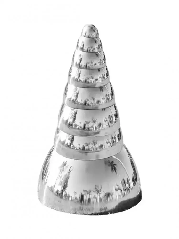 Miroir en acier inoxydable 304, épaisseur 1.0mm OD 19-300mm, creux lisse, hémisphérique, décoration murale de maison, demi-boules argentées, 1 à 10 pièces