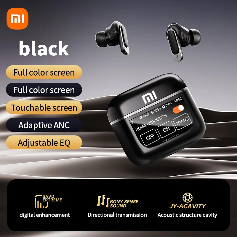 XIAOMI V8 Pro Wireless Earphones Bluetooth 5.3 ANC Noise Reduction Headphones LED Screen Display Earbud With Mic Headset for IOS