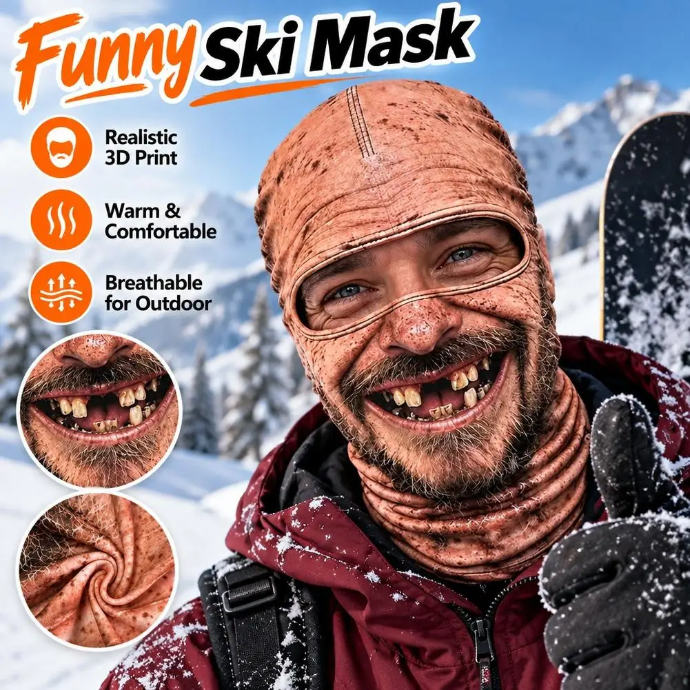 3D Animal Pattern Funny Mask For Outdoor Winter Cycling Headgear Motorcycle Breathable Sports Ski Mask Cover ﻿