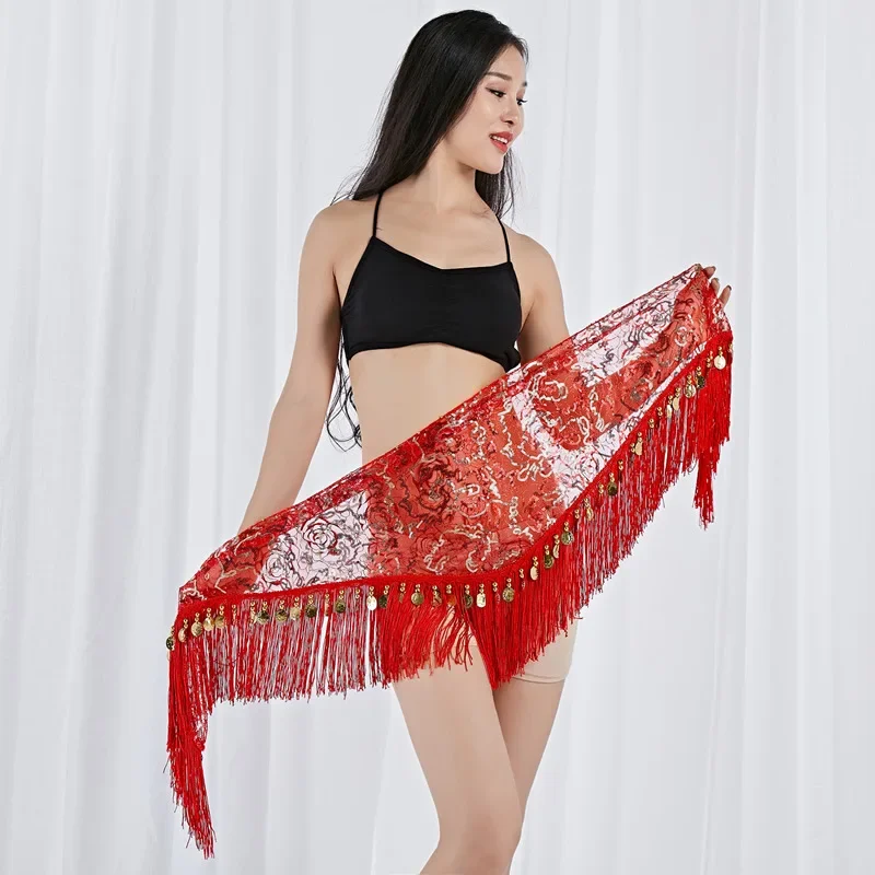 Embroidered Fringed Triangle Scarf Handmade Waist Chain Belly Dance Waist Chain Belt Summer Special Price Dance Accessories