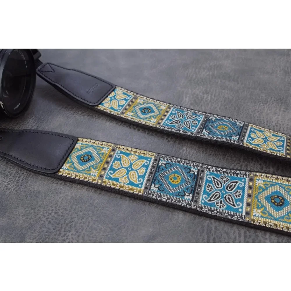 Retro Ethnic Style Embroidered Camera Strap DSLR Micro Single Camera Shoulder Strap Suitable For Fuji For Sony For Canon