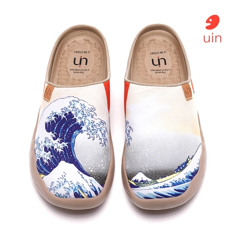 

UIN Fashion Style Women's Shoes Art Casual Canvas Sneakers Travel Shoes Art Painted Female Slip-on shoes