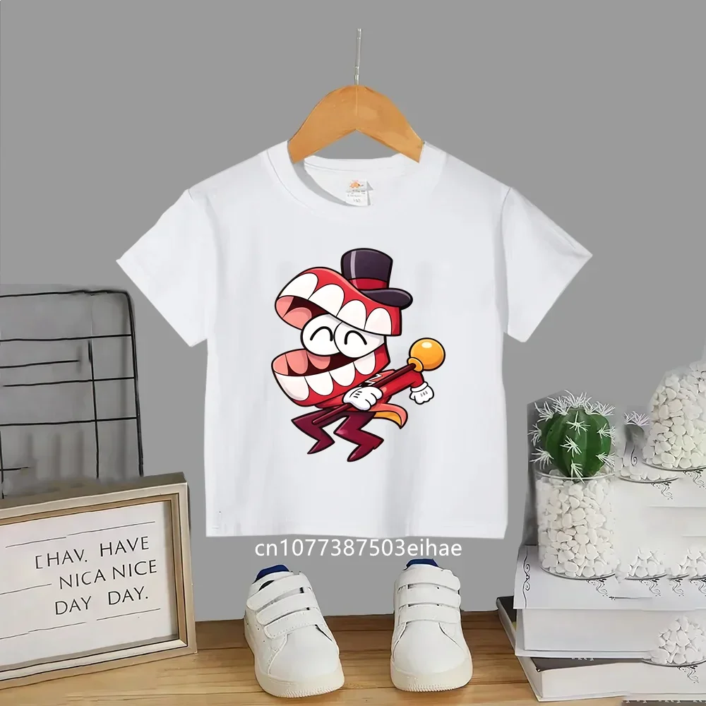 Summer New Kids Clothes The Amazing Digital Circus Anime Cotton T-shirt, Short Sleeve Casual Tees for Boys Girls Holiday Gift