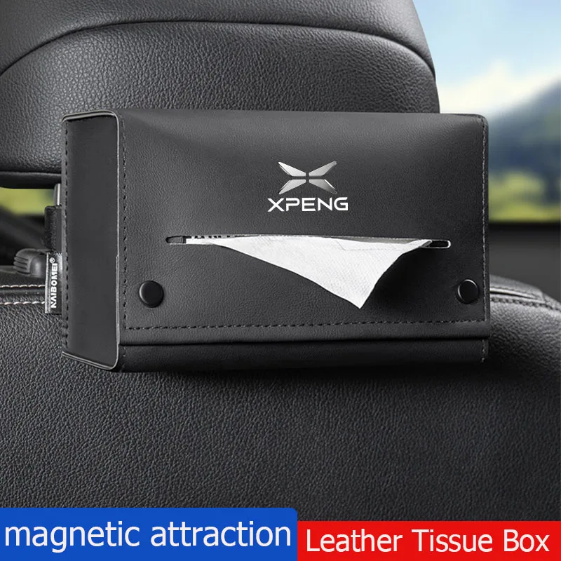 

Car seat back hanging tissue box armrest box magnetic napkin box for XPeng G3 G6 G9 P5 P7 P7+ P9 G3i X9 N5 G7 MONA M03