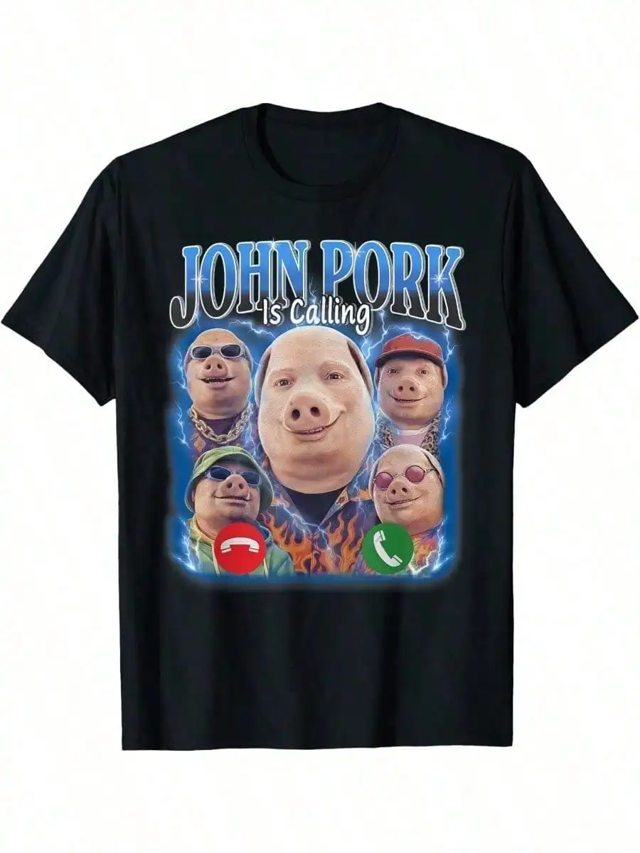 Funny John Pork Is Calling Vintage John Pork Bootleg T-Shirt,Cosplay
