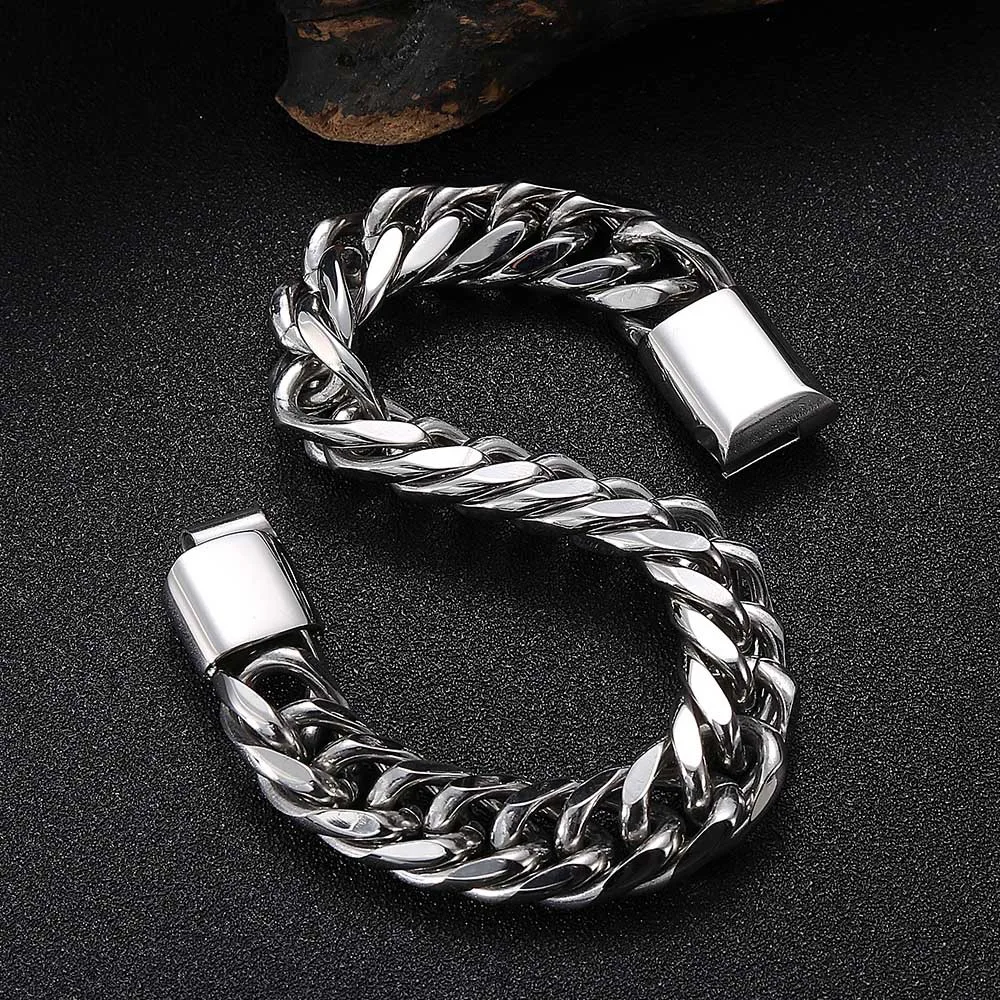 New men's accessories fashion everything trend Cuban chain men's bracelet