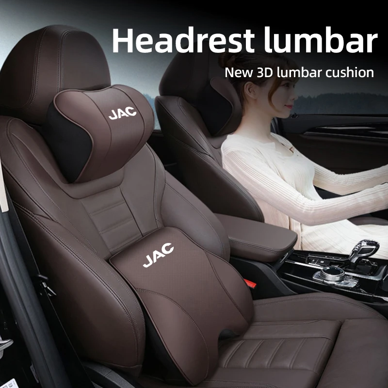 1Pcs Car Accessories Neck Pillows Seat Headrest Lumbar Support For JAC Refine J3 J4 J7 JS3 JS4 KR1 S2 S3 S4 S5 S7 Vapour T8