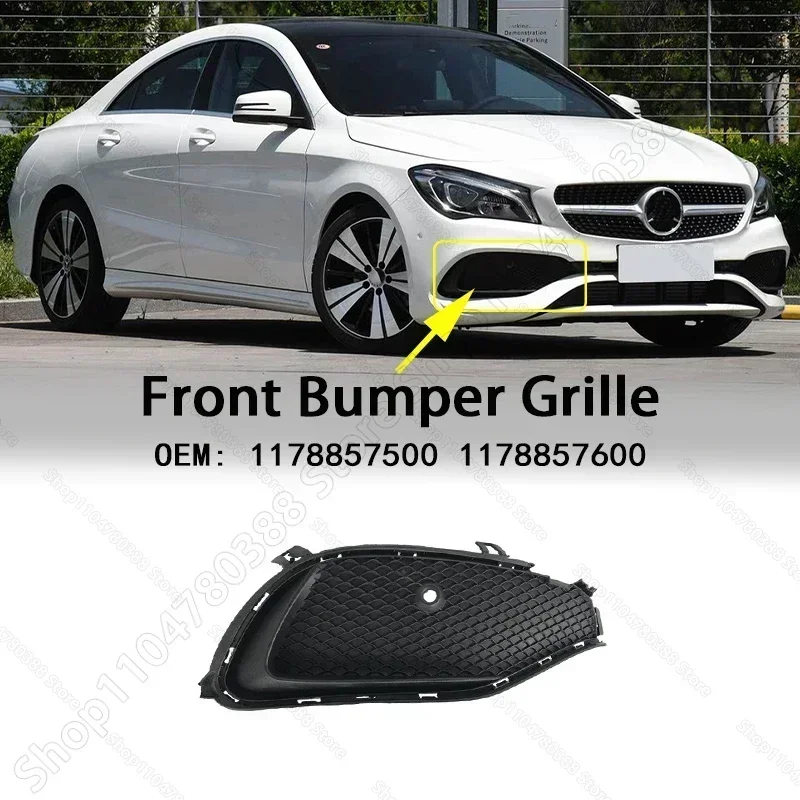 

Front Bumper Grille Fog Light Frame Cover 1178857500 1178857600 For 2016-2019 W117 Mercedes Benz CLA180 CLA200 CLA220 CLA250