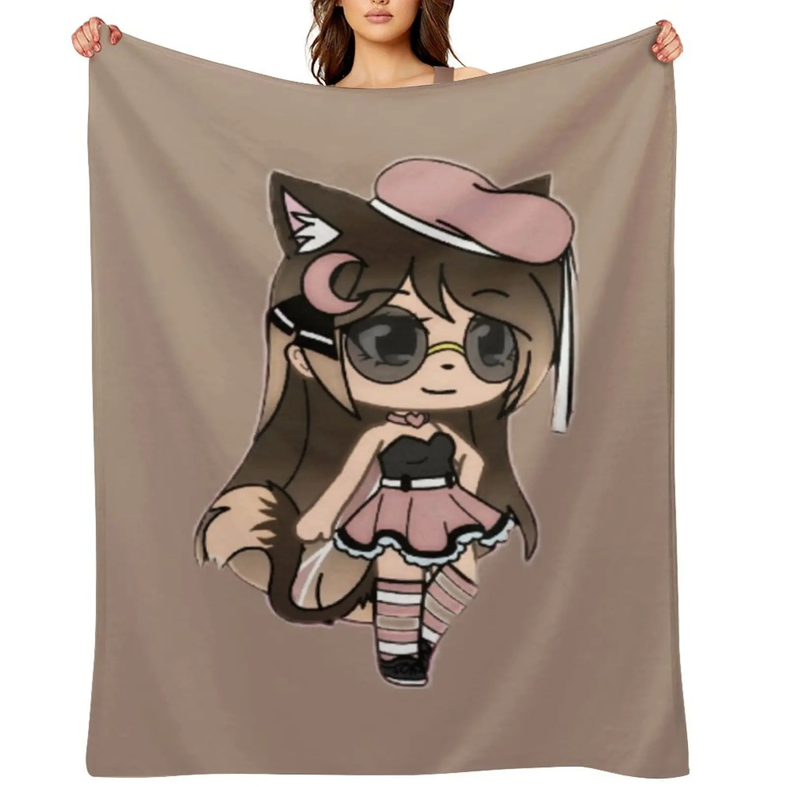 

Gacha Life Character Girl Throw Blanket Polar Fashion Sofas Giant Sofa Summer Beddings Blankets