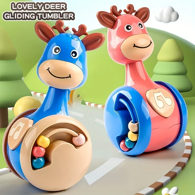 Roly Poly Baby Toy 1Pc,Tumbler Wobbler Infant Toy for Boy Girl,Early Education Crawling Sensory Toy Gift,Children's Sensory Toys