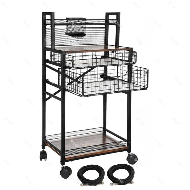 Paint Storage Rack with Wheels Compatible with AV Warhammer Mr Hobby Tamiya Airbrush Compressor Tool Cart